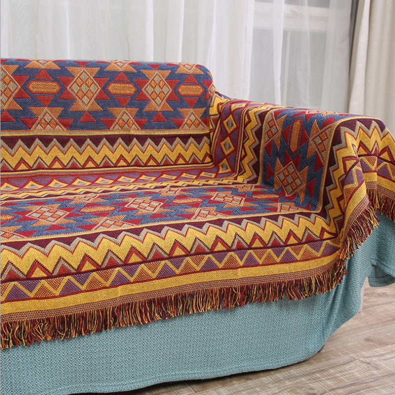Sofa Towel Blanket Geometric Pattern