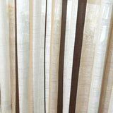 Coffee Striped Pattern fringe curtain