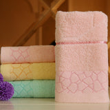 Jacquard Water Cube Pattern Towel Pure Cotton