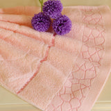Jacquard Water Cube Pattern Towel Pure Cotton
