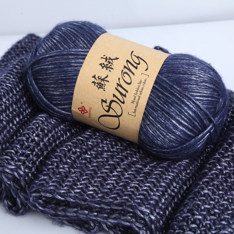 100g/ball 325m Silk Cotton Knitting Yarn